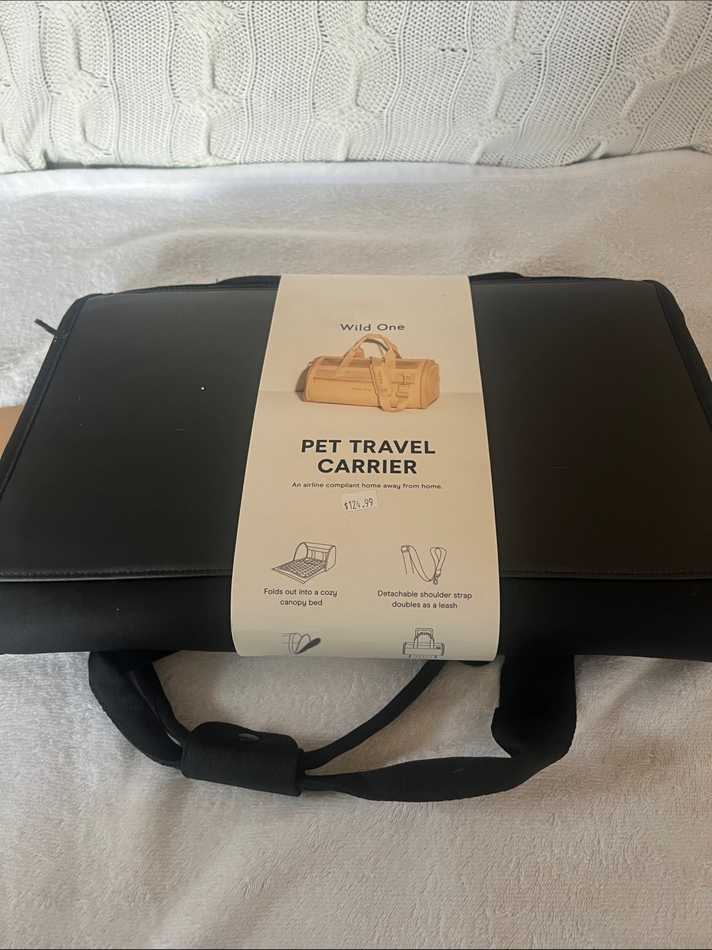 Wild One Black Pet Travel Carrier - Compact Small Pet Carrier